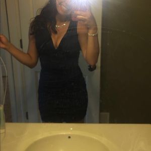 Navy blue mini dress